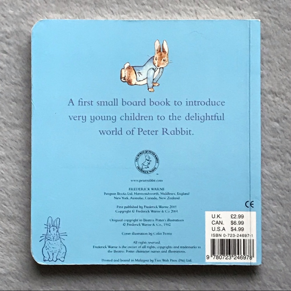 Beatrix Potter Peter Rabbit Soft Touch & Feel Board Book - Picture 5 of 5